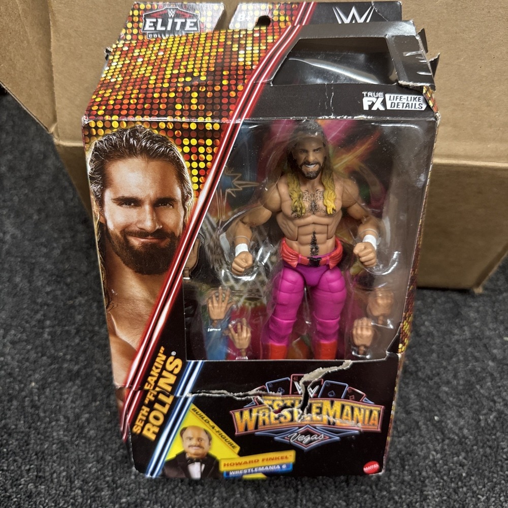 WWE Elite WrestleMania Seth "Freakin" Rollins WM Vegas Build-a-Figure NIB